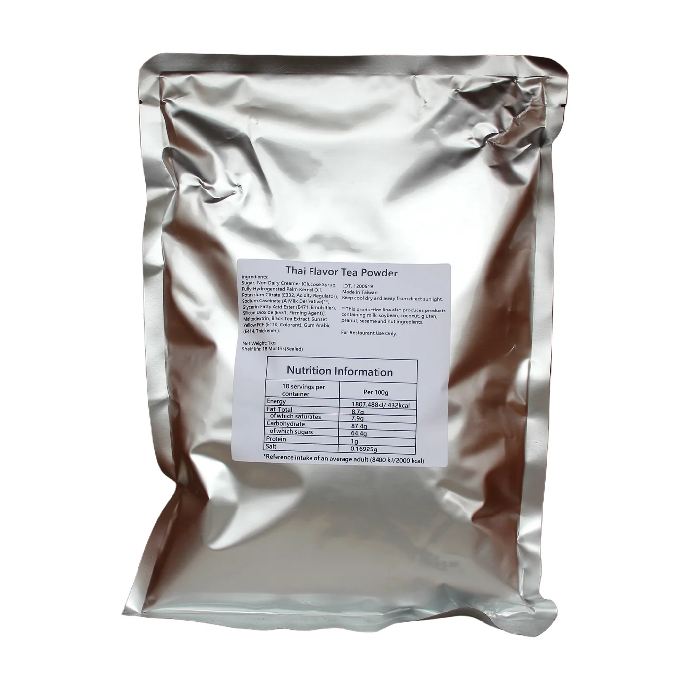 Thai Tea Powder packaging, product photo